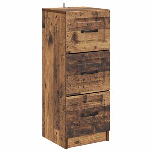 vidaXL Ormar s ladicama Staro drvo 33 x 34,5 x 87 cm Konstruirano drvo