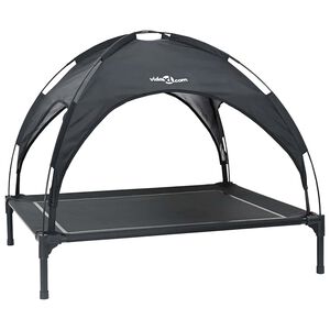 vidaXL Krevet za psa 104 x 86 x 84,5 cm Čelik Crna