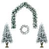 vidaXL Set mini božićnih drvaca 120 cm PVC Zelena i bijela