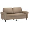 vidaXL Dvosjed od tkanine cappuccina 140 cm od umjetne kože