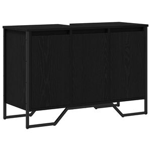 vidaXL Kupaonski ormarić za sudoper Crni hrast 91 x 35 x 60 cm
