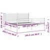 vidaXL Okvir za krevet s uzglavljem bijeli 200x200 cm od masivnog drva