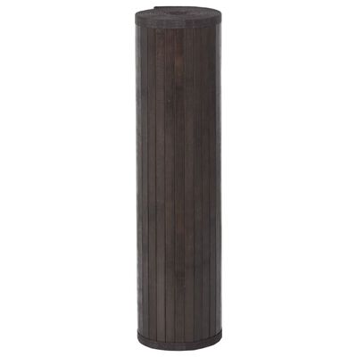 vidaXL Tepih pravokutni tamnosmeđi 70 x400 cm od bambusa