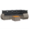 vidaXL 6-dijelni set vrtnih sofa od poliratana s jastucima sivi