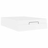 vidaXL Okvir kreveta s madracem Čista bijela 140 x 190 cm Umjetna koža