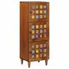 vidaXL Highboard s pohranom Orah 40 x 33 x 110 cm Čvrsto drvo manga