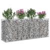 vidaXL Gabionski uzdignuti krevet 2 pcs Srebrno 200 x 50 x 80 cm