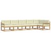 vidaXL Set vanjskih sofa 4 kom. Bijela i krem Poliester