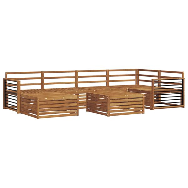 vidaXL Set vanjskih sofa 7 pcs Prirodna
