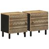 vidaXL Krevetni ormarići 2 kom crni 40x33,5x46cm puno grubo drvo mango