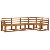 vidaXL Set vanjskih sofa 5 pcs Prirodna