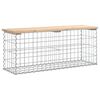 vidaXL Vrtna klupa s gabionskim dizajnom 103x31,5x42 cm od borovine