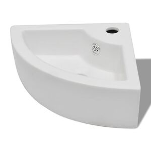 vidaXL Umivaonik sa za&scaron;titom od prelijevanja 45 x 32 x 12,5 cm bijeli