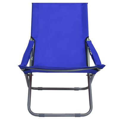 vidaXL Sklopive stolice za plažu od tkanine 2 kom plave