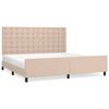 vidaXL Okvir za krevet s uzglavljem cappuccina 200x200 cm umjetna koža