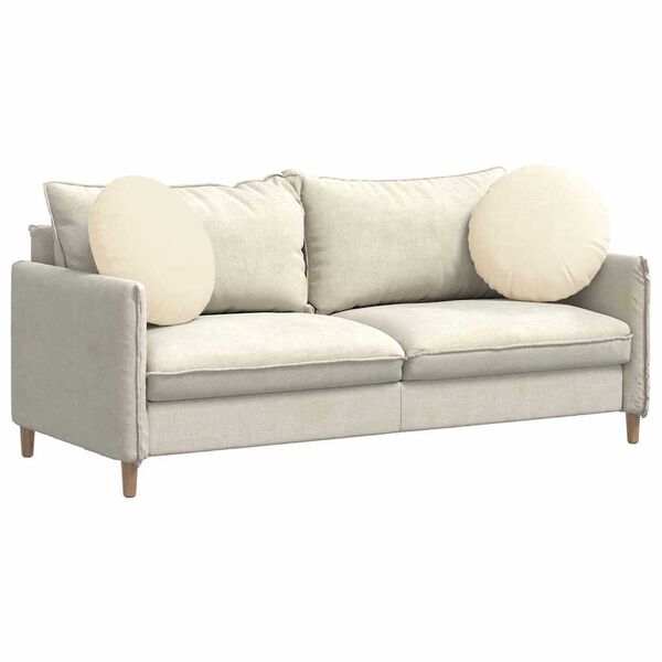 vidaXL Jastučići za sjedenje 2 pcs Krema &Oslash; 50 cm Kordura tekstil