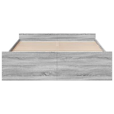 vidaXL Okvir za krevet s ladicama boja hrasta 150x200 cm drveni