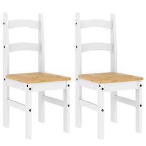 vidaXL Blagovaonske stolice 2 kom bijeli 40x46x99 cm masivne borovine