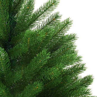 vidaXL Umjetno osvijetljeno božićno drvce s kuglicama 120 cm zeleno