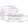 vidaXL Krevetni okvir s tapiciranim uzglavljem Sivo-smeđa 150 x 200 cm