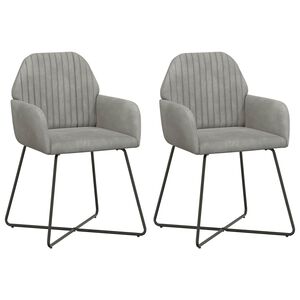 vidaXL Trpezarijske stolice 2 pcs Bar&scaron;un Svjetlosiva 55 x 50 x 84 cm