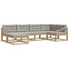 vidaXL Set vanjskih sofa 5 pcs Bijela i svjetlosiva Poliester