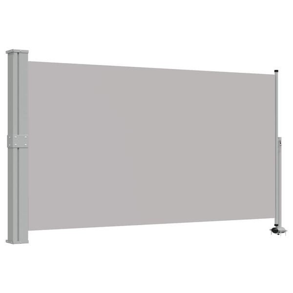 vidaXL Uvlačiva bočna tenda za terasu 140 x 300 cm siva