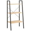 vidaXL Samostojeće police s 3 razine svjetlosmeđe i crne 56x35x108 cm