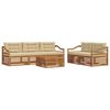 vidaXL Set vanjskih sofa 6 kom. Prirodna i bež