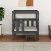 vidaXL Krevet za pse sivi 65,5x50,5x70 cm od masivne borovine