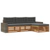 vidaXL Set vanjskih sofa 4 pcs Prirodna i antracit Poliester
