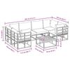 vidaXL Sjedeća garnitura za vrt 7 pcs Crna Aluminij