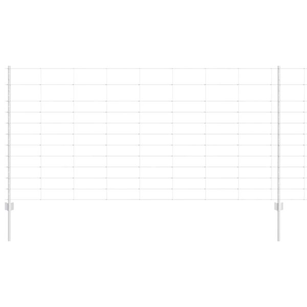 vidaXL Ograda s postovima Srebrno 1,2 x 50 m Čelik