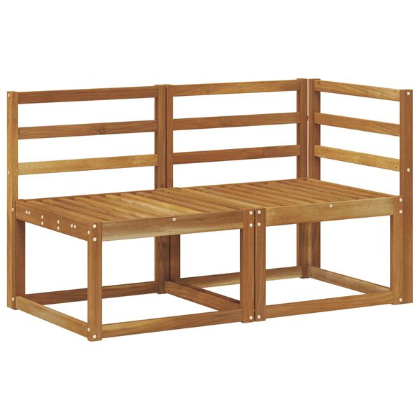 vidaXL Vanjski srednji i kutni kauč 2 Komad Prirodna