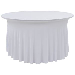 vidaXL Rastezljive navlake za stol 2 kom duge 150 x 74 cm bijele