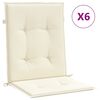 vidaXL Jastuci za vrtne stolice 6 kom krem 100 x 50 x 3 cm od tkanine