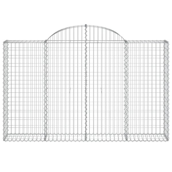 vidaXL Lučne gabionske košare 30kom 200x30x120/140cm pocinčano željezo