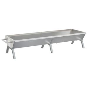 vidaXL Pladanj za ro&scaron;tilj srebrni 158 x 42 x 31 cm nehrđajući čelik