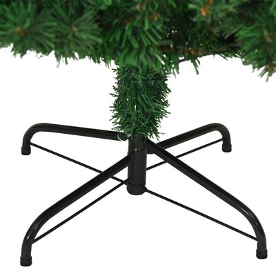 vidaXL Umjetno božićno drvce s gustim granama zeleno 210 cm PVC