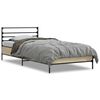 vidaXL Okvir za krevet boja hrasta 75x190 cm konstruirano drvo i metal