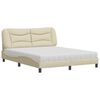 vidaXL Krevet s madracem Hvar krem 160x200 cm od tkanine