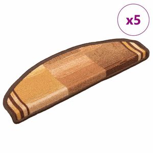 vidaXL Otirači za stepenice samoljepljivi 5 kom 65x21x4 cm smeđi