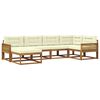 vidaXL Set vanjskih sofa s jastukom 6 pcs Prirodna i krem