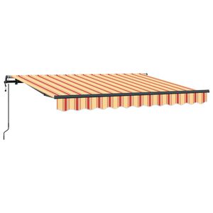vidaXL Skrovita tenda Žuta 350 x 200 cm tkanina