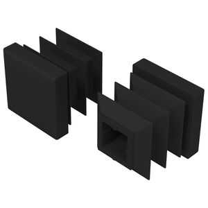 vidaXL Zavr&scaron;ne kapice 2 kom. Crna 15 x 15 x 15 mm PP