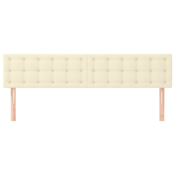 vidaXL Uzglavlja krem 200x5x78/88 cm od umjetne kože