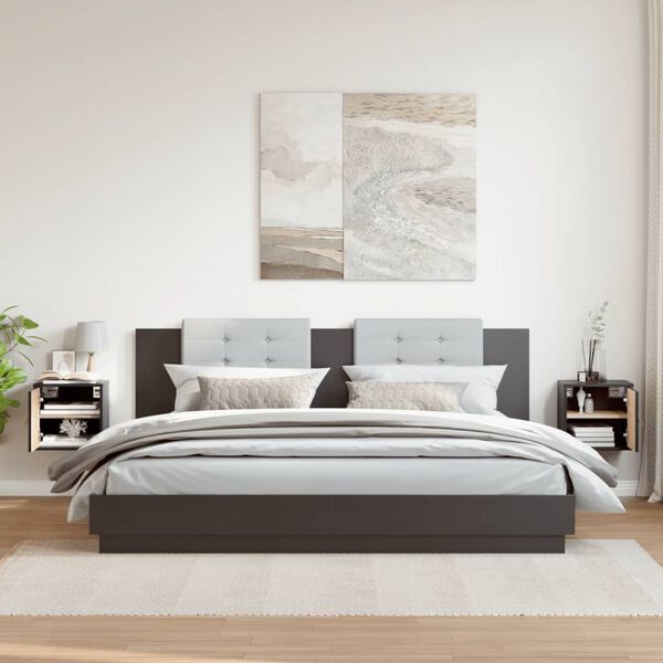 vidaXL Zidni ormarići 2 kom crni 31,5 x 30 x 30 cm od masivne borovine