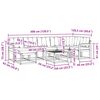 vidaXL Set vanjskih sofa s jastukom 8 pcs Prirodna i bež
