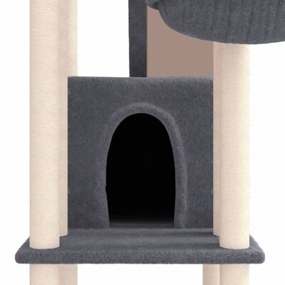 vidaXL Penjalica za mačke sa stupovima za grebanje tamnosiva 201 cm