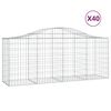 vidaXL Lučne gabionske ko&scaron;are 40 kom 200x50x80/100cm pocinčano željezo